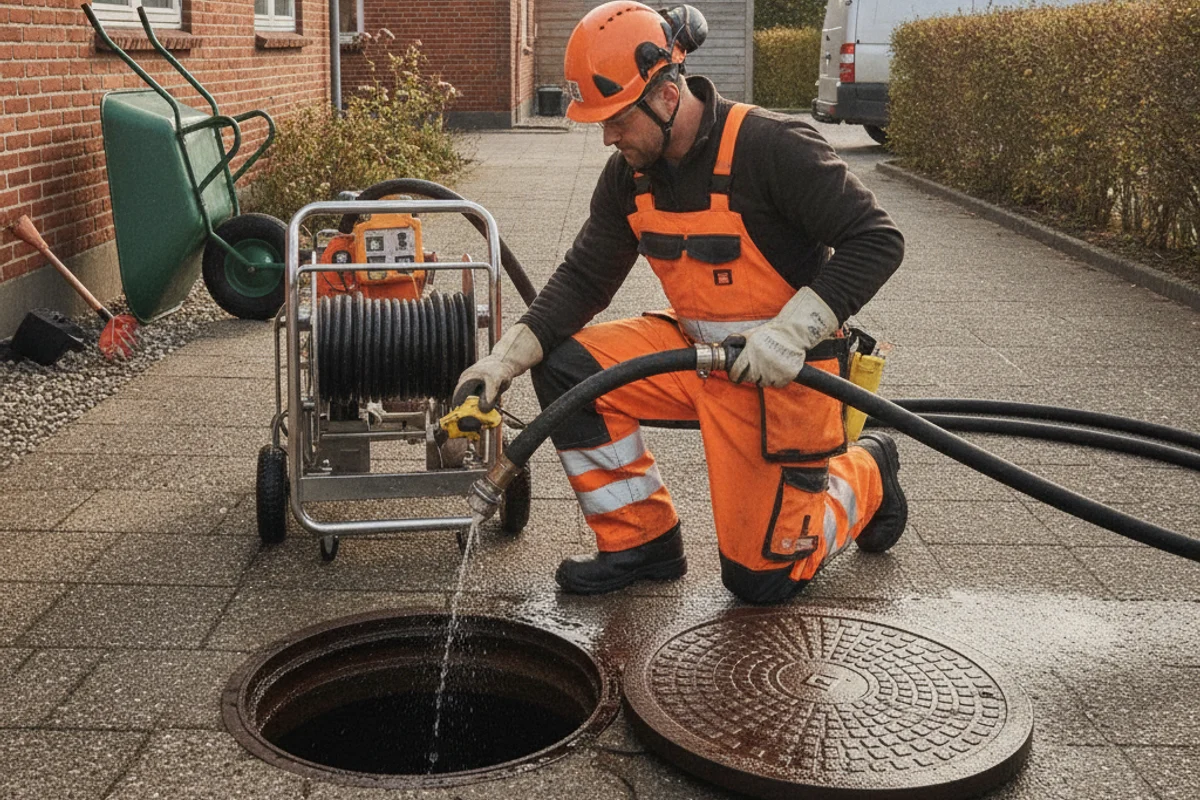 Tømning af septiktank i Svendborg